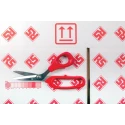 RS PRO 200mm Stainless Steel Heavy Duty Scissor with Red Thermoplastic Rubber Injection Handle 487-101