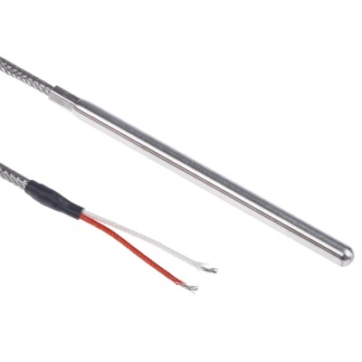 Correge PT100 RTD Sensor 6 mm Diameter, 100 mm Length, 2 Wire, Class A Accuracy, 400 °C Max PT100