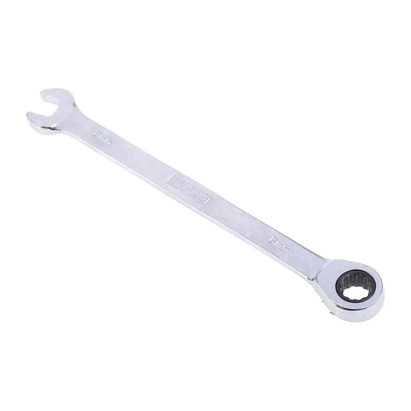 RS PRO Combination Ratchet Spanner 8 mm, Chrome Vanadium Steel, 1 mm Overall Length 487-208