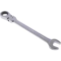 RS PRO Combination Ratchet Spanner 19 mm Chrome Vanadium Steel Chrome Finish 72 Points Pivot Head 487-214