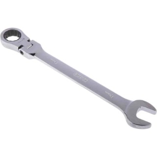 RS PRO Combination Ratchet Spanner 19 mm Chrome Vanadium Steel Chrome Finish 72 Points Pivot Head 487-214