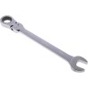 RS PRO Combination Ratchet Spanner 19 mm Chrome Vanadium Steel Chrome Finish 72 Points Pivot Head 487-214