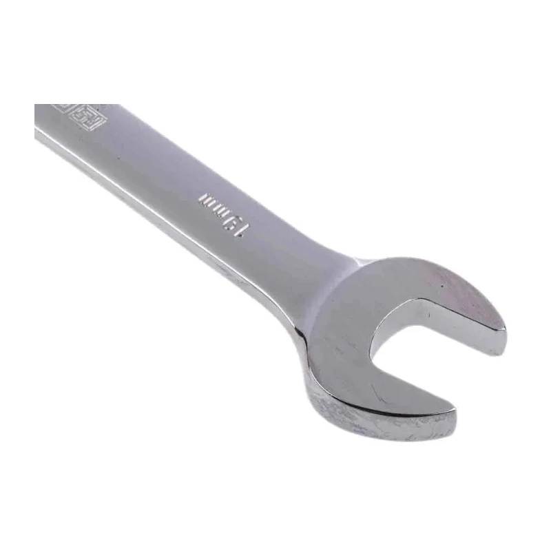 RS PRO Combination Ratchet Spanner 19 mm Chrome Vanadium Steel Chrome Finish 72 Points Pivot Head 487-214