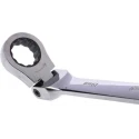 RS PRO Combination Ratchet Spanner 19 mm Chrome Vanadium Steel Chrome Finish 72 Points Pivot Head 487-214