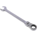 RS PRO Combination Ratchet Spanner 19 mm Chrome Vanadium Steel Chrome Finish 72 Points Pivot Head 487-214