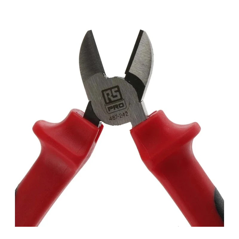 RS PRO High-Quality Bevel Side Cutter Pliers Chrome Vanadium Steel Jaw 127mm Overall Length 1.6mm Cutting Capacity 487-242