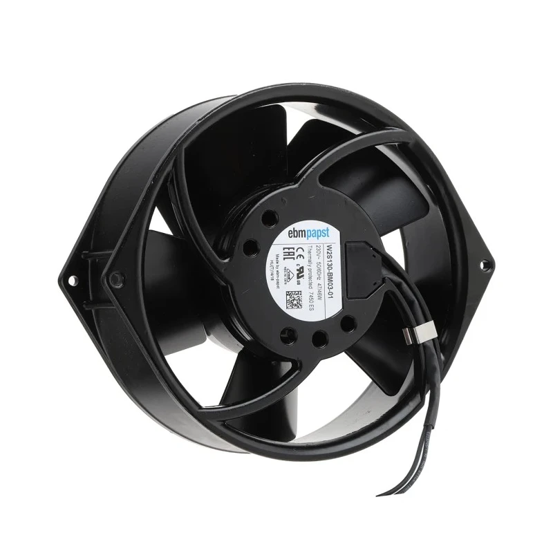 ebm-papst W2S130 Series Axial Fan, 230V AC, 47 W, 385 m³/h, 2700 RPM, IP22, Ball Bearing, 150 mm x 55 mm x 55 mm 