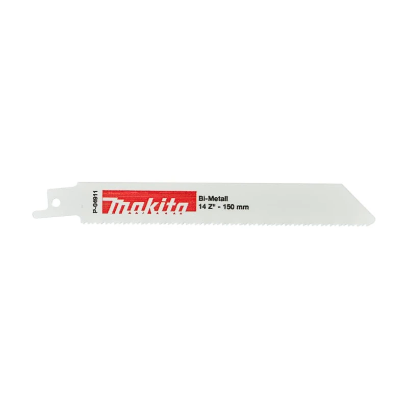 Makita Reciprocating Saw Blade Bi-Metal for Metal Cutting 100 mm, 14 Teeth Per Inch, 5-Piece Set P-04911