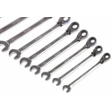 RS PRO 12-Piece Ratchet Spanner Set, 8 To 19 mm, Chrome Vanadium Steel 487-280