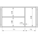nVent SCHROFF RatiopacPRO Series 1 U Rack Mount Chassis Aluminium Zinc Steel 40 HP 24562-440