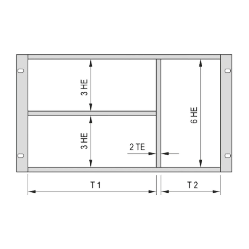 nVent SCHROFF RatiopacPRO Series 1 U Rack Mount Chassis Aluminium Zinc Steel 40 HP 24562-440