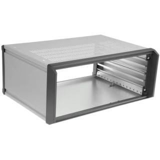 nVent SCHROFF 3 U 19 in Rack Mount Case PropacPRO Ventilated Aluminium Grey White 14576-141
