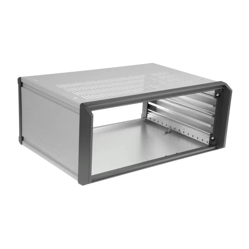 nVent SCHROFF 3 U 19 in Rack Mount Case PropacPRO Ventilated Aluminium Grey White 14576-141