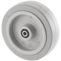 Tente Grey Rubber Trolley Wheel 200mm Diameter 46mm Width 400 kg Load Capacity Polyamide Hub Roller UFR200x46-25LM58 Grey