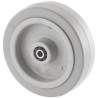 Tente Grey Rubber Trolley Wheel 200mm Diameter 46mm Width 400 kg Load Capacity Polyamide Hub Roller UFR200x46-25LM58 Grey