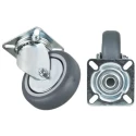 Tente Swivel Castor, 70 kg Load Capacity, 100 mm Rubber Wheel with Polypropylene Hub 1670PJO100P40PAF