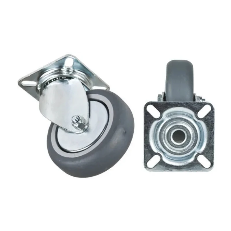 Tente Swivel Castor, 70 kg Load Capacity, 100 mm Rubber Wheel with Polypropylene Hub 1670PJO100P40PAF