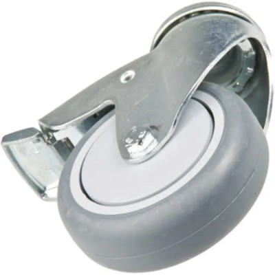 Tente Swivel Castor with Rubber Wheel, 125 mm Diameter, 100 kg Load Capacity, Ball Bearing Hub 2477PJP125P30-13