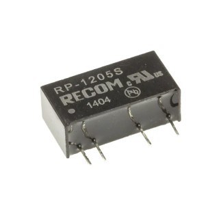 Recom 1W SIP Single Output Through Hole DC/DC Converter 5V DC 200mA 10.8-13.2V Input RP-1205S