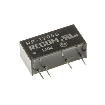 Recom 1W SIP Single Output Through Hole DC/DC Converter 5V DC 200mA 10.8-13.2V Input RP-1205S