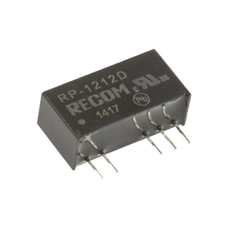 Recom Dual Output DC/DC Converter, 12V dc Output, 42 mA, 12V dc Input, 10.8V Input, 1 W Power, Through Hole Mount RP-1212D