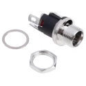 RS PRO DC Power Socket 5A 12V Panel Mount Straight Female Connector, Length 21.3 mm, Nickel Plated 487-842