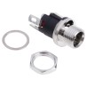 RS PRO DC Power Socket 5A 12V Panel Mount Straight Female Connector, Length 21.3 mm, Nickel Plated 487-842