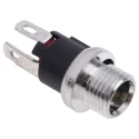 RS PRO DC Power Socket 5A 12V Panel Mount Straight Female Connector, Length 21.3 mm, Nickel Plated 487-842