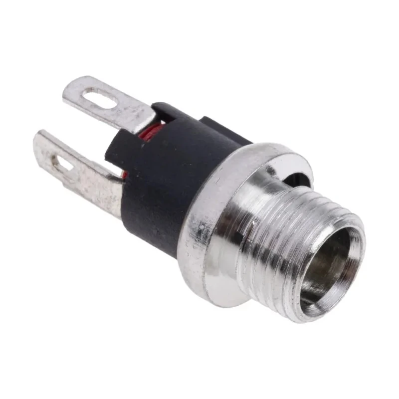 RS PRO DC Power Socket 5A 12V Panel Mount Straight Female Connector, Length 21.3 mm, Nickel Plated 487-842