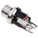 RS PRO DC Power Socket 5A 12V Panel Mount Straight Female Connector, Length 21.3 mm, Nickel Plated 487-842