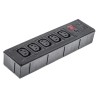 Bulgin 10A 250V AC 5 Gang Socket Bar with 2m Cord Filtered IEC C13 Fused PXD301/550/01/1