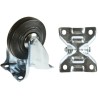 Tente Fixed Castor Industrial Rubber Wheel 200 mm Diameter 205 kg Load Capacity 3478PVR200P63PAF