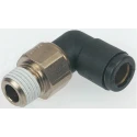 Legris LF3000 Series Male Pneumatic Fitting Nickel Plated Brass 1/4 in Threaded-to-Tube R LF3000