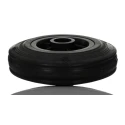 Tente Black Rubber Trolley Wheel with Polypropylene Hub, Roller Bearing, 125mm Diameter, 37mm Width, Load PVR125/37X12LM48