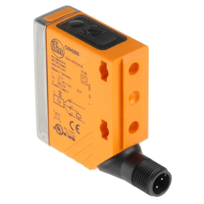 ifm electronic Diffuse Photoelectric Sensor Block Detection Range 50 mm to 1.4 m PNP Output IP65 O5H200