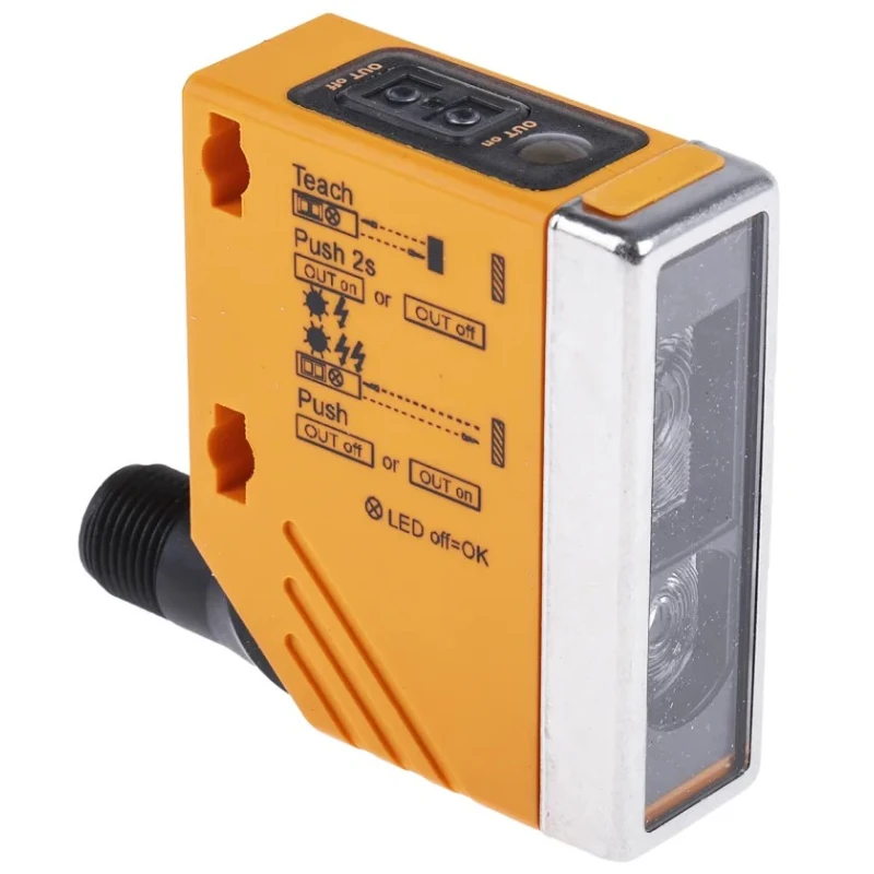 ifm electronic Diffuse Photoelectric Sensor Block Style 50 mm to 1.8 m Detection Range PNP Output IP67 O5H500