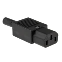 Bulgin IEC Connector C13 Straight Cable, 250V Voltage, 10A Current, Male, Screw Terminated PX0587