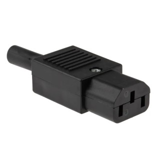 Bulgin IEC Connector C13 Straight Cable, 250V Voltage, 10A Current, Male, Screw Terminated PX0587