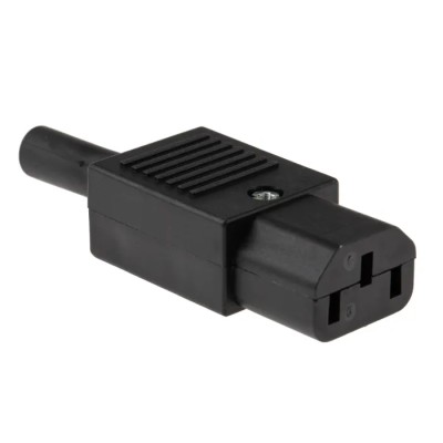 Bulgin IEC Connector C13 Straight Cable, 250V Voltage, 10A Current, Male, Screw Terminated PX0587