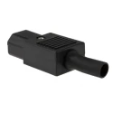 Bulgin IEC Connector C13 Straight Cable, 250V Voltage, 10A Current, Male, Screw Terminated PX0587