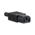 Bulgin IEC Connector C13 Straight Cable, 250V Voltage, 10A Current, Male, Screw Terminated PX0587