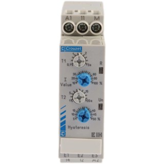 Crouzet Monitoring Relay 1 Phase SPDT DIN Rail 24 V dc 230V ac 0.1A to 10A 84871034
