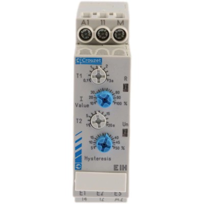 Crouzet Monitoring Relay 1 Phase SPDT DIN Rail 24 V dc 230V ac 0.1A to 10A 84871034