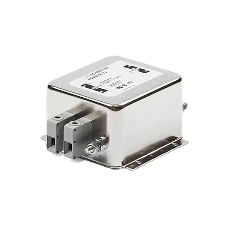 Schaffner Single Phase 20A 250V AC 400Hz Chassis Mount EMC Filter Terminal Block FN350
