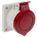 Scame Panel Mount Industrial Power Connector, Rated 16A 415V, IP44 Red, 3P+N+PE Screw Terminal, Optima Series IP44