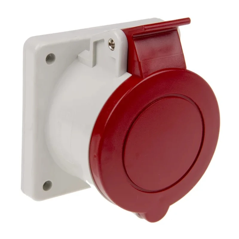 Scame Panel Mount Industrial Power Connector, Rated 16A 415V, IP44 Red, 3P+N+PE Screw Terminal, Optima Series IP44