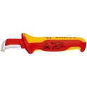 Knipex Stripping Knives with Guide Shoe Insulating Multi-Component Handle 1000V VDE Approved, 180mm Overall Length 98 55 SB