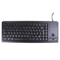 Cherry ML4400 Wired USB Compact Trackball Keyboard QWERTY UK Layout Black Industrial Grade G84-4400LPBGB-2