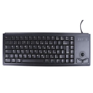 Cherry ML4400 Wired USB Compact Trackball Keyboard QWERTY UK Layout Black Industrial Grade G84-4400LPBGB-2