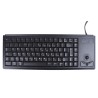 Cherry ML4400 Wired USB Compact Trackball Keyboard QWERTY UK Layout Black Industrial Grade G84-4400LPBGB-2